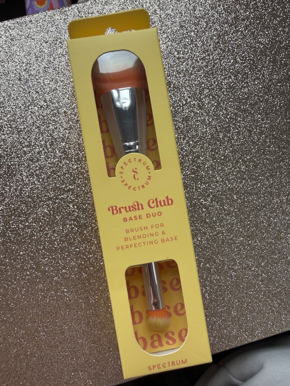 *NEW*Spectrum* Brush Club Base Duo Makeup Brush - Yellow